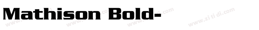 Mathison Bold字体转换 Mathison Bold字体转换